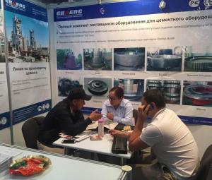 Chaeng attend Kazakhstan exhibition with our rotary kiln,ball mill,vertical mill