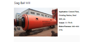 11-80 Tons per hour Slag ball mill 