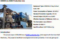 600000 t/a GGBS Production Line