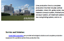 Lime production line