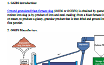 Ground-granulated blast-furnace slag (GGBS or GGBFS)