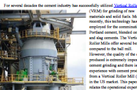Cement plant vertical roller mill operational and maintenance