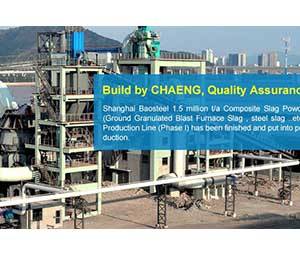 shanghai baosteel 1.5 million t/a epc slag powder line
