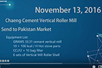 Chaeng Cement Vertical Roller Mill enter Pakistan Market